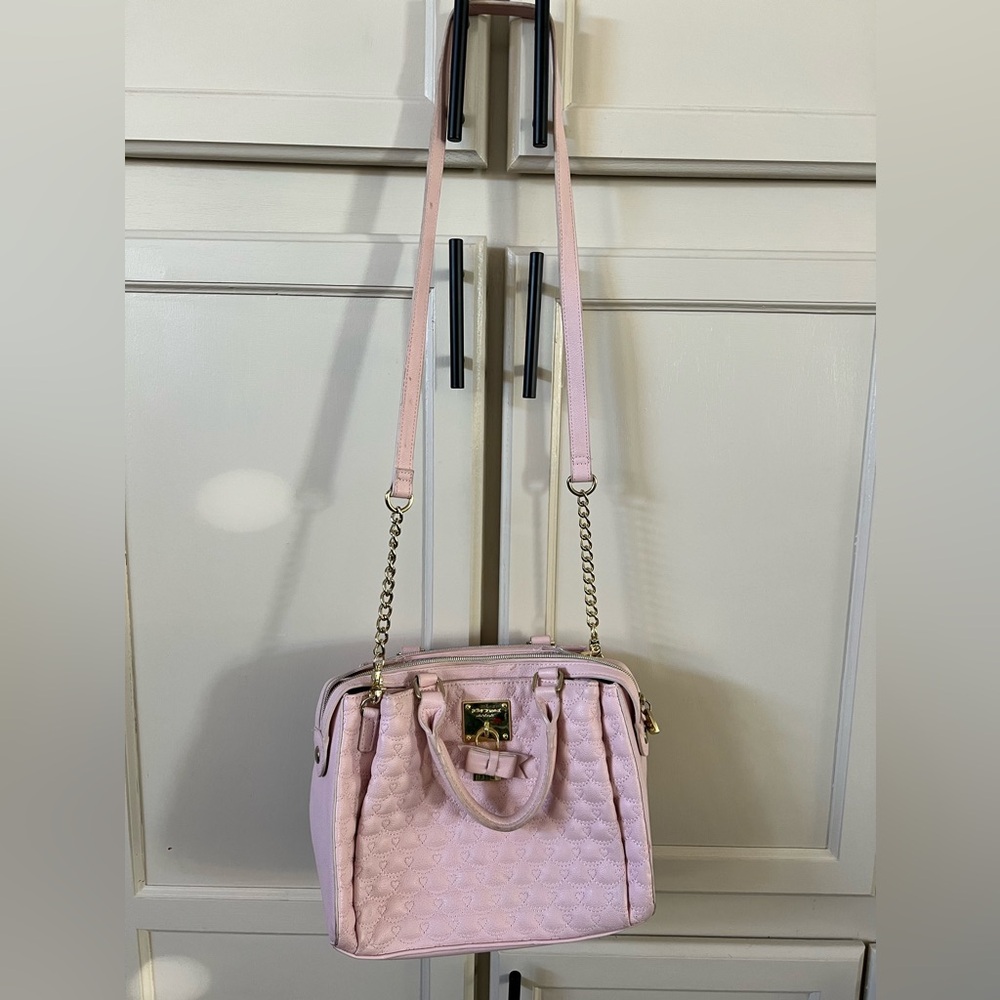 Betsey Johnson Light Pink Quilted Purse
